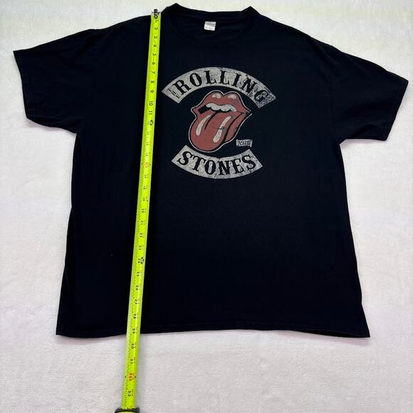 The Rolling Stones 1978 Replica Big Logo Band Tee Shirt Black Size XL - Picture 6 of 7